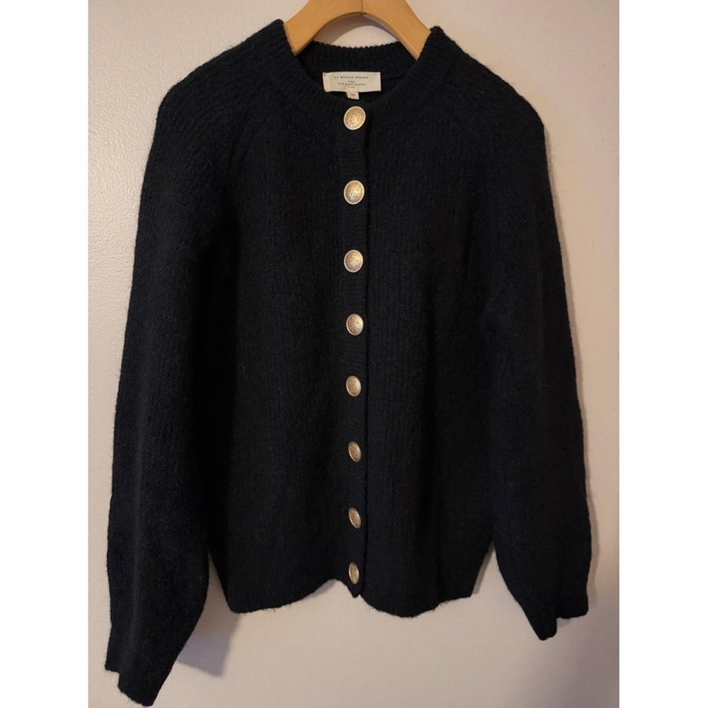 Sezane Othello Black Cardigan Sweater Size XS - Picture 3 of 6